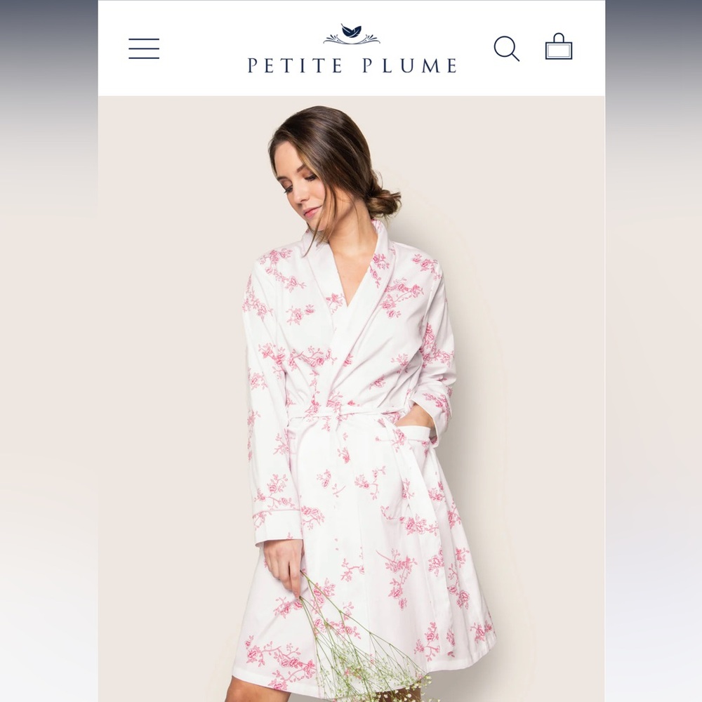 Petite Plume Cotton Twill Robe